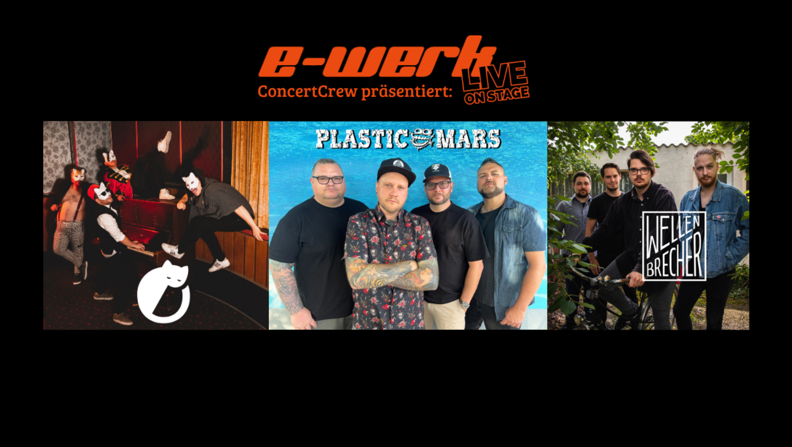 Konzert 1.11.2025 | © e-werk Bad Homburg Teaserbild mit Bandfotos und Logos | © e-werk Bad Homburg