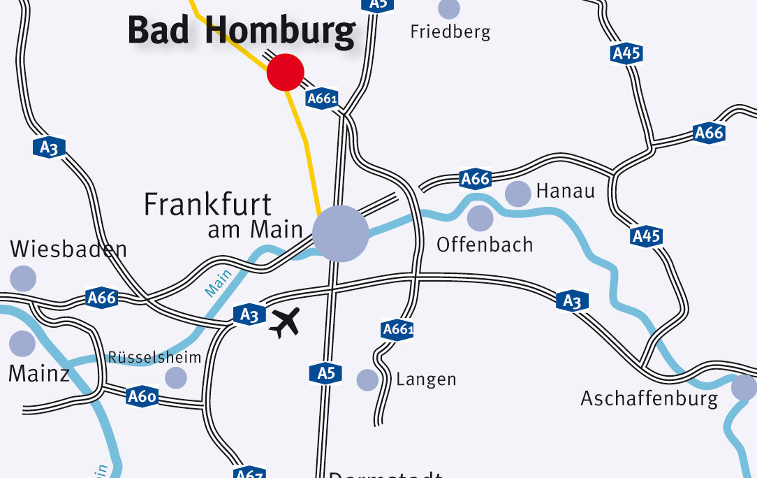 Zentrale Lage in der Metropolregion | © Stadt Bad Homburg Stadt Bad Homburg - Zentrale Lage in der Metropolregion | © Stadt Bad Homburg
